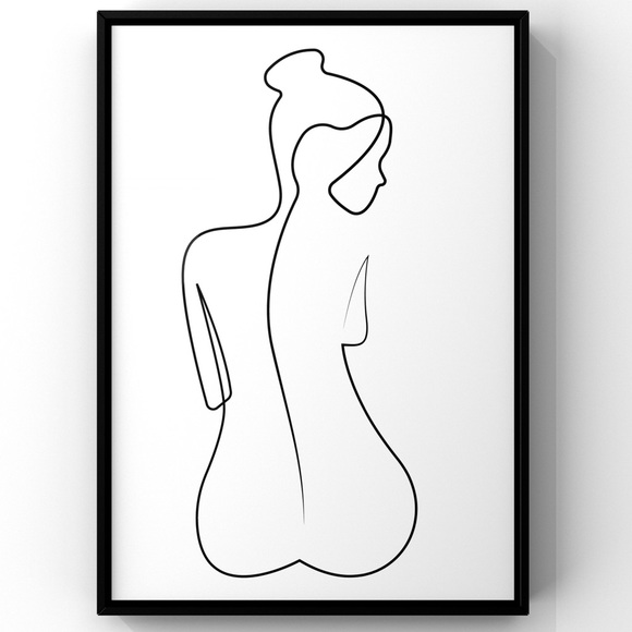 ✨NEW✨Original 8x10 Illustration Minimalist Woman Art Print Un… - Picture 1 of 2